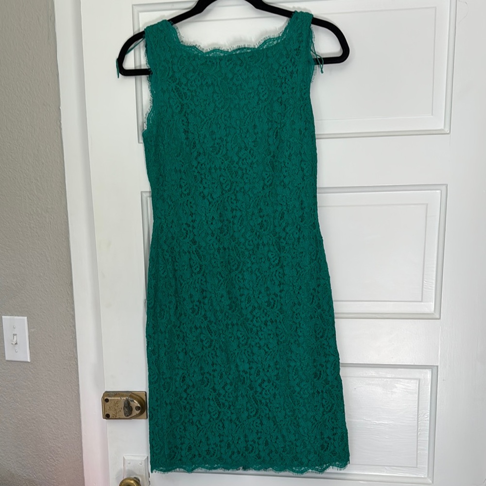 Adrianna Papell Green Sheath Mini Dress